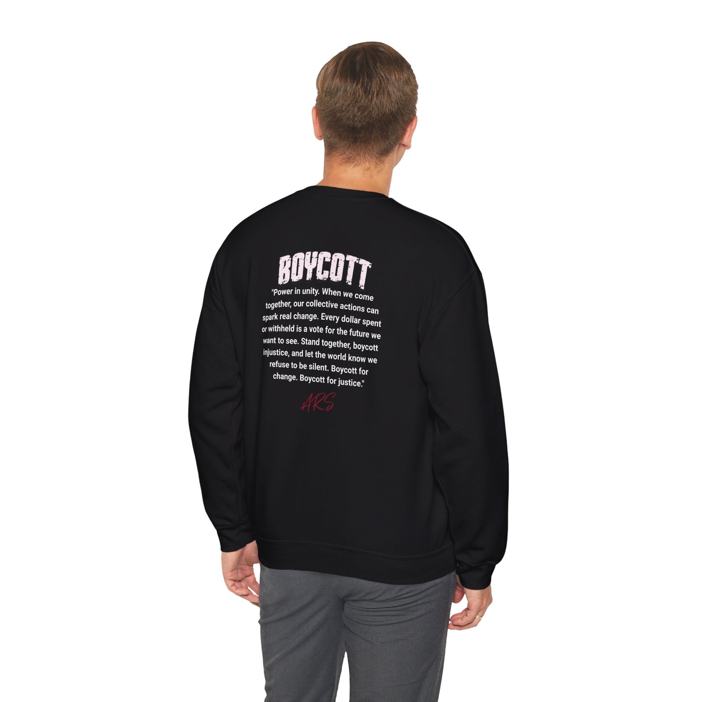 BOYCOTT AMERIKKKA Unisex Empowerment Crewneck Sweatshirt