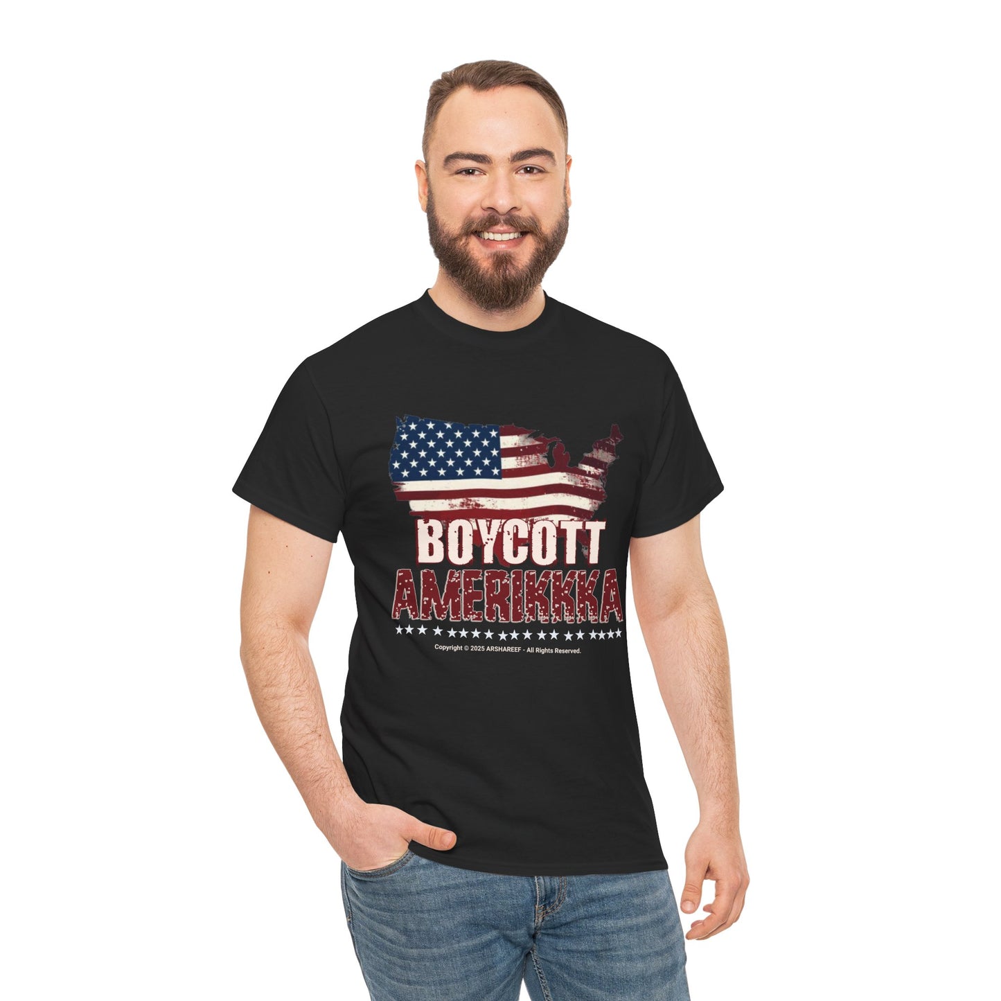 BOYCOTT AMERIKKKA Unisex Heavy Cotton Patriotic Statement Shirt