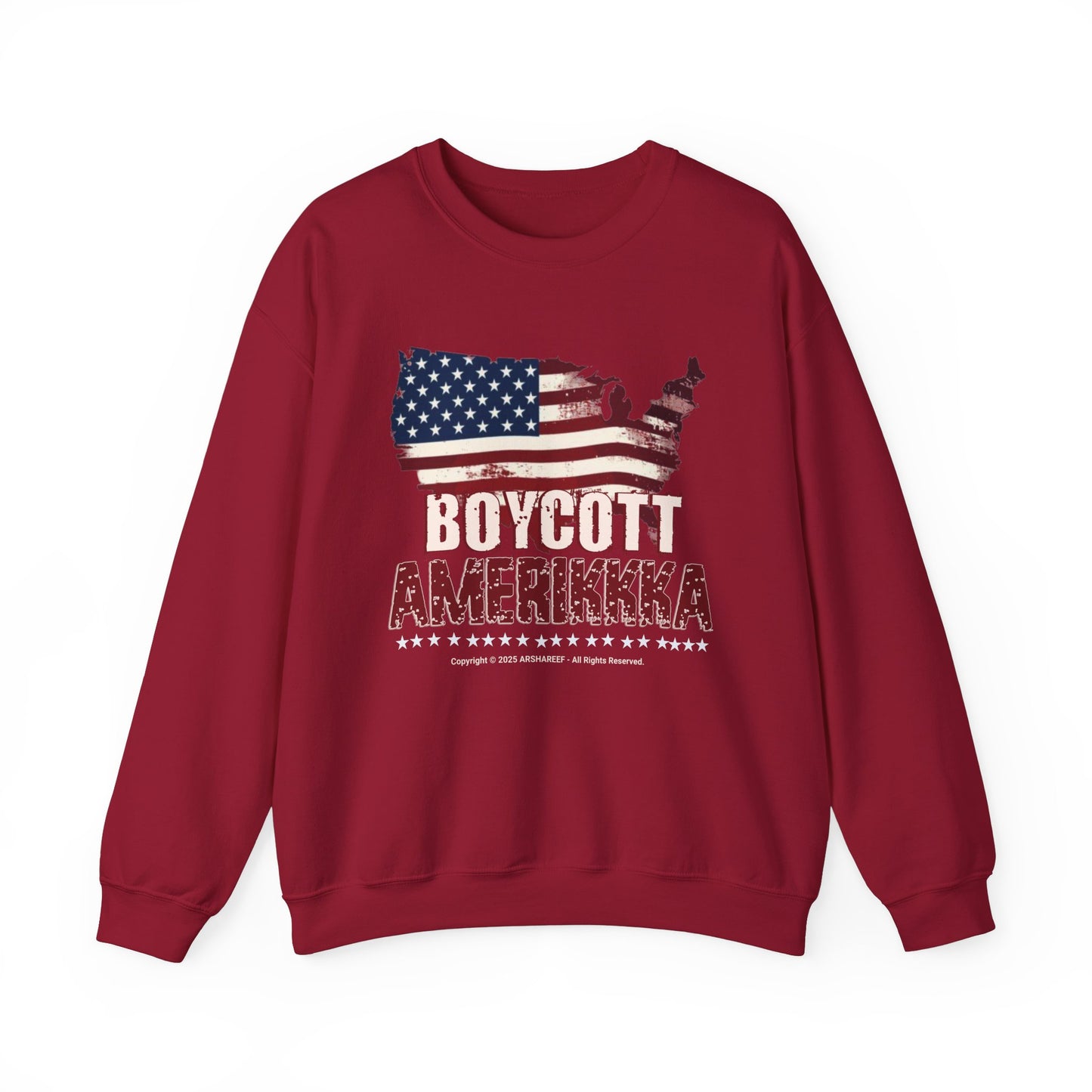 BOYCOTT AMERIKKKA Unisex Empowerment Crewneck Sweatshirt