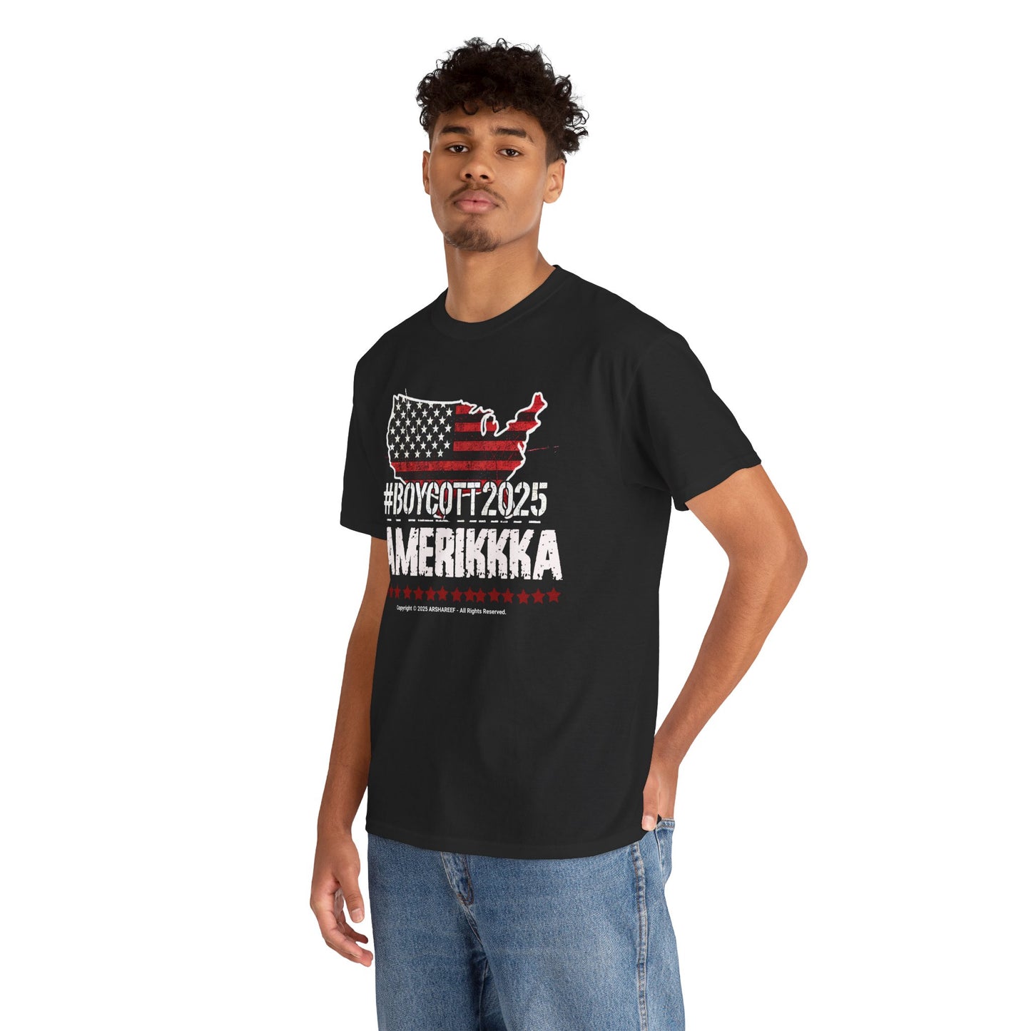 #Boycott2025 Amerikkka Unisex Heavy Cotton Statement Shirt for Activists and Freedom Seekers