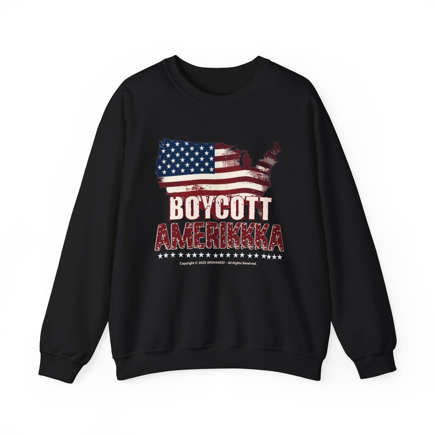 BOYCOTT AMERIKKKA Unisex Empowerment Crewneck Sweatshirt