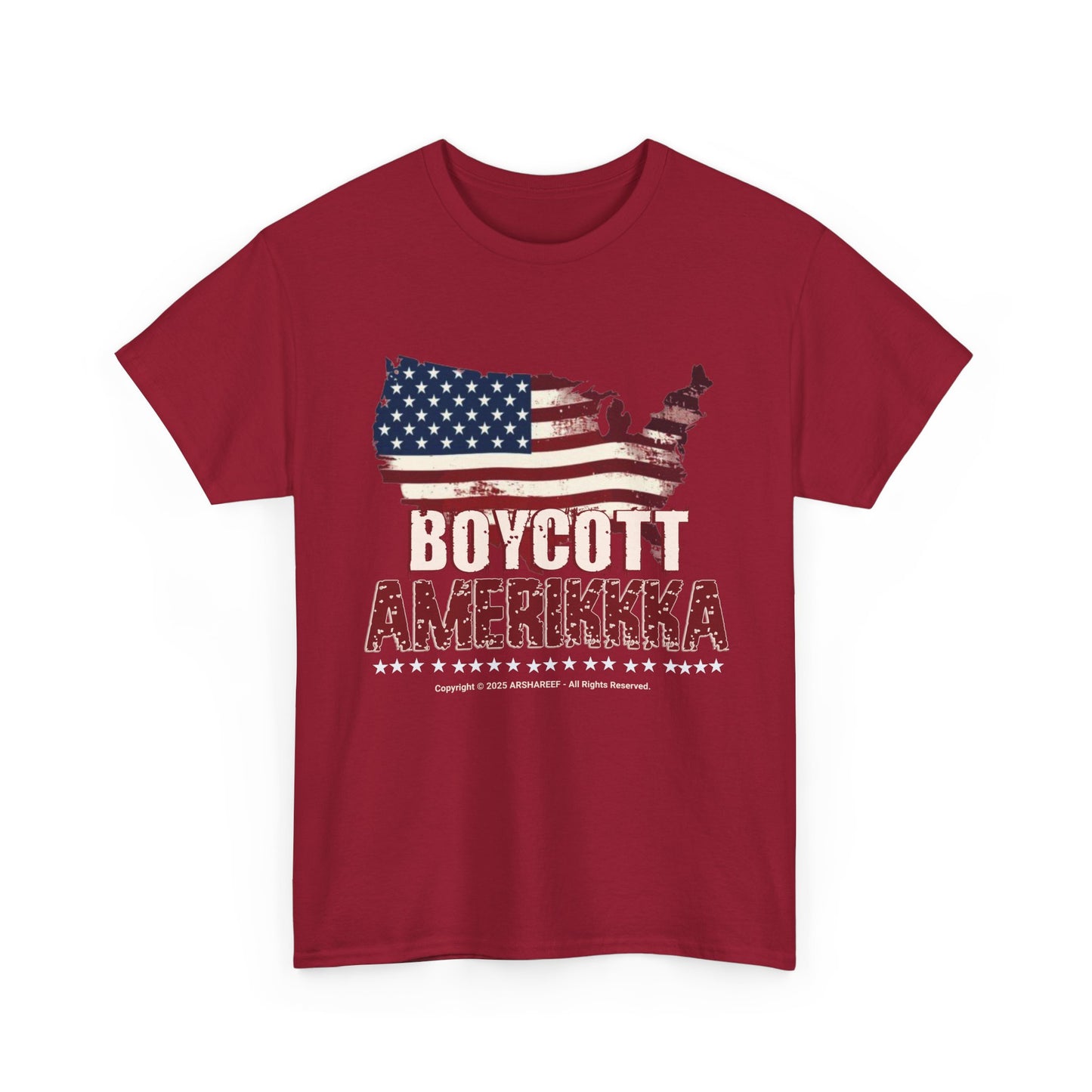 BOYCOTT AMERIKKKA Unisex Heavy Cotton Patriotic Statement Shirt