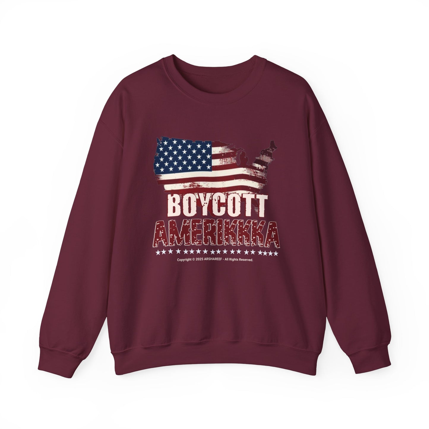 BOYCOTT AMERIKKKA Unisex Empowerment Crewneck Sweatshirt