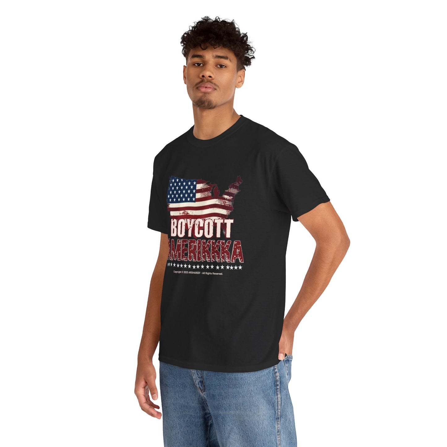 BOYCOTT AMERIKKKA Unisex Heavy Cotton Patriotic Statement Shirt