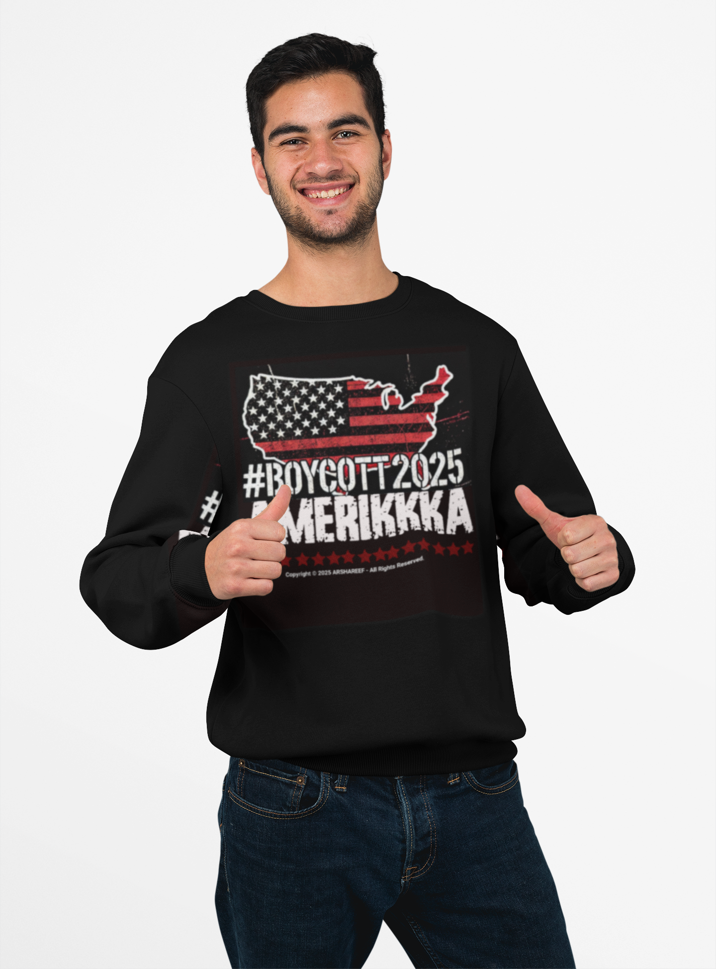 BOYCOTT AMERIKKKA Unisex Empowerment Crewneck Sweatshirt