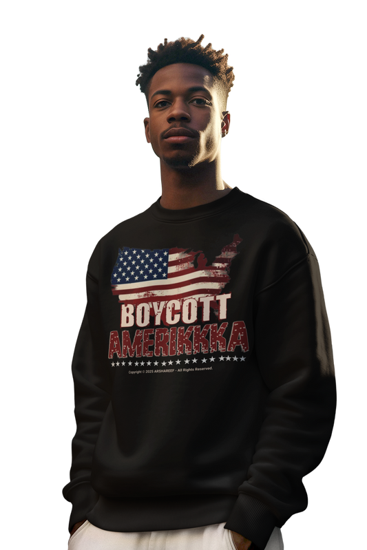 BOYCOTT AMERIKKKA Unisex Empowerment Crewneck Sweatshirt