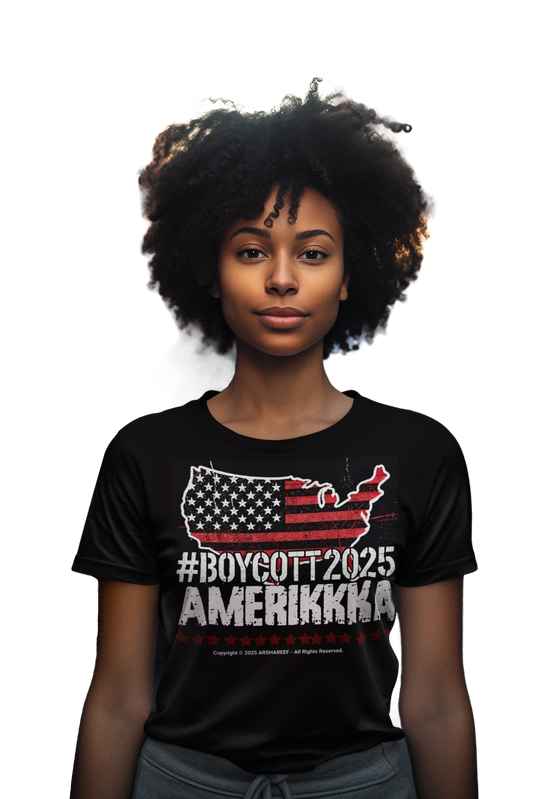 #Boycott2025 Amerikkka Unisex Heavy Cotton Statement Shirt for Activists and Freedom Seekers